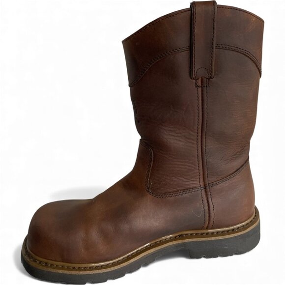 Chippewa Leather IQ Brown Steel Toe Engineer Biker Work Boots Men's 9.5 XW - Picture 7 of 12